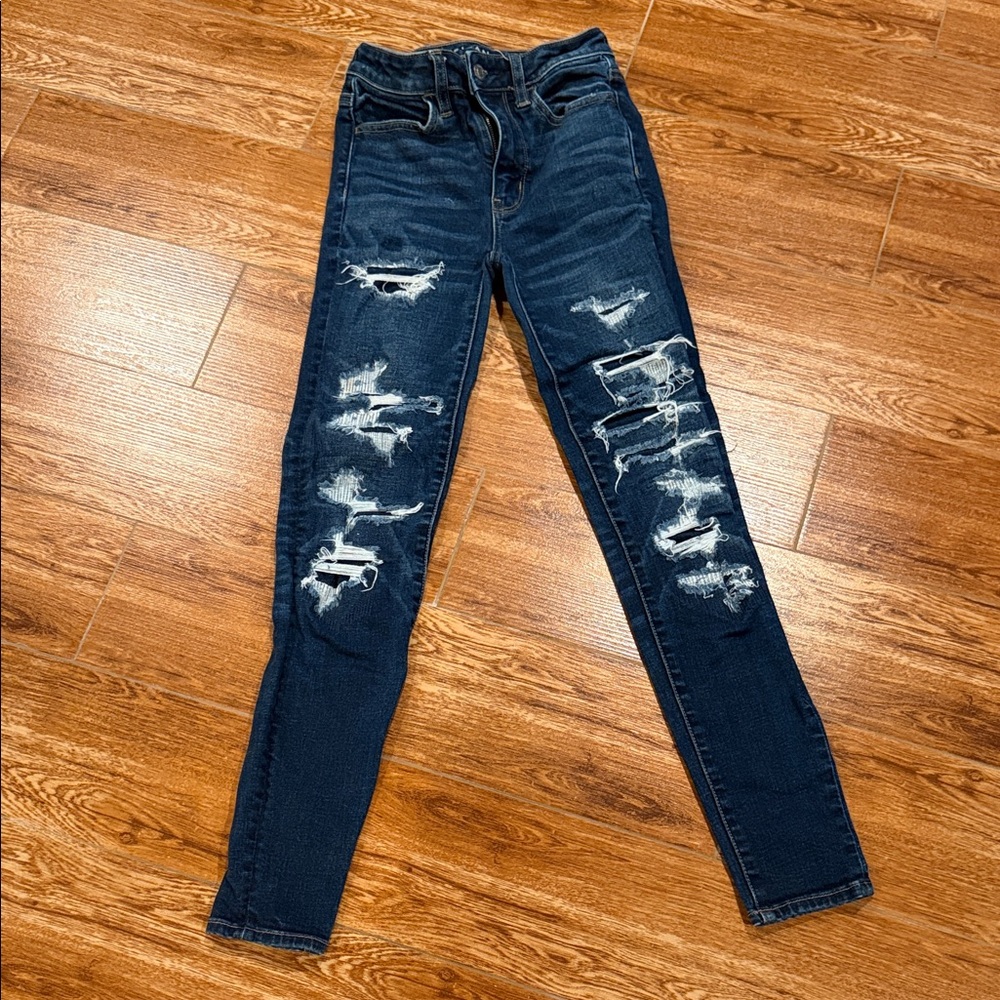 American Eagle Distressed Blue Women's Jeans
